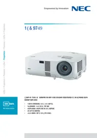 Notice NEC VT49 Projecteur