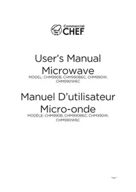 Notice Commercial Chef CHM990W Four à micro-ondes