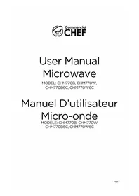 Notice Commercial Chef CHM770B Four à micro-ondes
