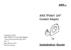Notice AXIS TP3601 Accessoire pour appareil électronique