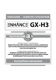 Notice Enhance GXH3 Casque