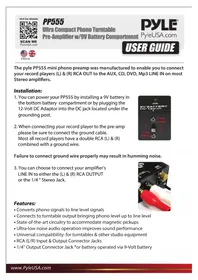 Notice Pyle PP555 Recepteur
