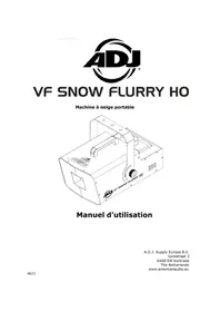 Notice Adj VF SNOW FLURRY HO Machine à effet