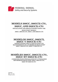 Notice Federal Signal SELECTONE 302GC Vocero