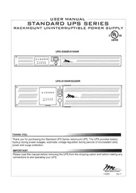 Notice Middle Atlantic S2000R Alimentation d'énergie non interruptible