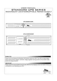 Notice Middle Atlantic S1000R Alimentation d'énergie non interruptible