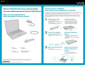Notice SONY VAIO VGNCR120QE Ordinateur portable