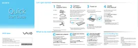 Notice SONY VAIO VPCZ112GD Ordinateur portable