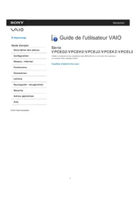 Notice SONY VAIO VPCEG25FD Ordinateur portable