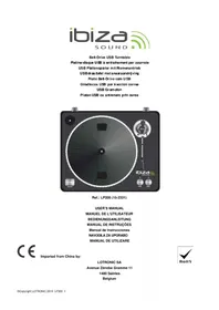 Notice IBIZA SOUND LP200 Plattenspieler