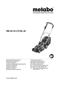 Notice METABO RM 3618 LTX BL 36 Tosaerba