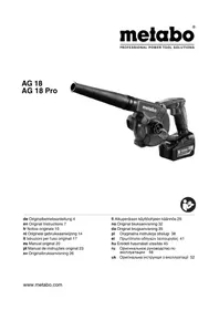 Notice METABO AG 18 Souffleur