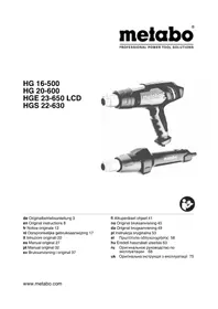 Notice METABO HGS 22630 Pistolet thermique