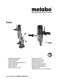 Notice METABO B 323 Trapano