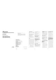 Notice PIONEER GMME600X6 Récepteur audio-vidéo