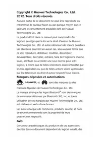 Notice HUAWEI M570 Smartphone