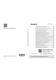 Notice SONY CYBERSHOT DSCWX700 Kamera