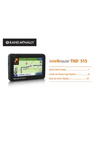 Notice Rand McNally INTELLIROUTE TND 515 GPS device