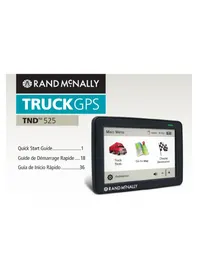 Notice Rand McNally INTELLIROUTE TND 525 GPS device