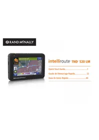 Notice Rand McNally INTELLIROUTE TND 520 GPS device