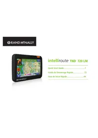 Notice Rand McNally INTELLIROUTE TND 720 GPS device