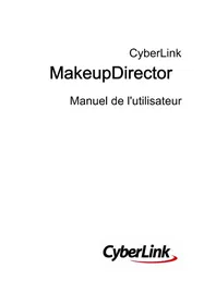 Notice CYBERLINK MAKEUPDIRECTOR Licence de logiciel & extension