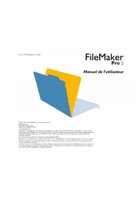 Notice FILEMAKER PRO 5 Licence de logiciel & extension