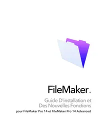Notice FILEMAKER PRO 14 ADVANCED Licence de logiciel & extension