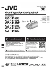 Notice JVC EVERIO R GZR415BE Caméscope