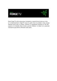 Notice RAZER FORGE TV Téléviseur
