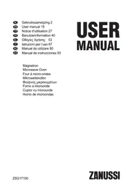 Notice ZANUSSI ZSG17100XA Cuptor cu microunde