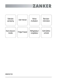 Notice ZANKER KBB25001SK Réfrigérateur