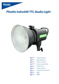 Notice Phottix INDRA500 TTL Lampe