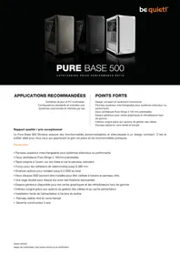 Notice Be Quiet! PURE BASE 500 Unite Centrale