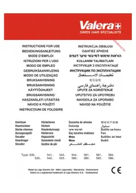 Notice VALERA POWER EXTREME 2400 Sèche cheveux