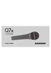 Notice SAMSON Q7X Microphone