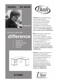 Notice BUSH YORKTOWN WC4033003 Bureau