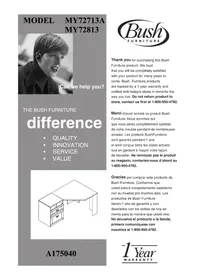 Notice BUSH WHEATON MY72713A03 Bureau