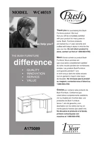 Notice BUSH YORKTOWN WC4031503 Bureau