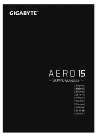 Notice GIGABYTE AERO 15W V8 Computadora portátil