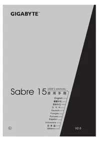 Notice GIGABYTE SABRE 15K Computadora portátil