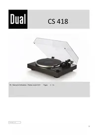 Notice DUAL CS 418 Platine_disque