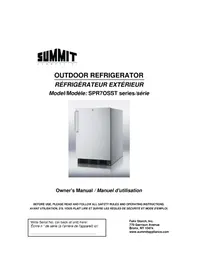 Notice Summit SPR7OSSTADA Réfrigérateur