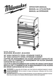Notice MILWAUKEE 48228536 Coffre de rangement