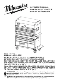 Notice MILWAUKEE 48228541 Coffre de rangement