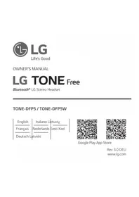 Notice LG TONE FREE DFP5 Auricolari wireless