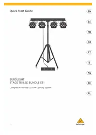 Notice BEHRINGER TRI PAR7 BUNDLE ST1 Oświetlenie