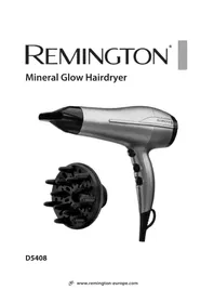 Notice REMINGTON MINERAL GLOW D5408AU Saç kurutma makinesi