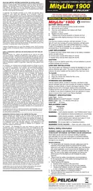 Notice Pelican MITYLITE 1900 Flash