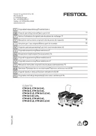 Notice FESTOOL CTM 36L M CLASS Aspirateur industriel